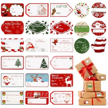 144pcs Christmas Self Adhesive Sticker Labels Santa Snowmen Xmas Tree Deer Festival Birthday Wedding...