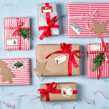 144 Xmas Self Adhesive Tags for Easy Gift Wrapping