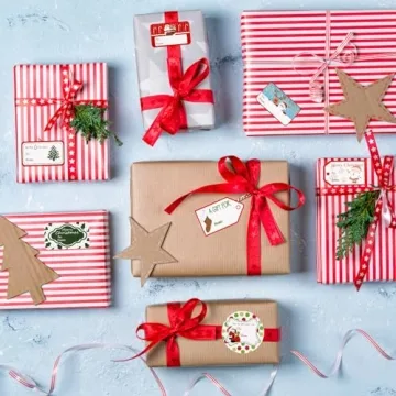 144 Xmas Self Adhesive Tags for Easy Gift Wrapping