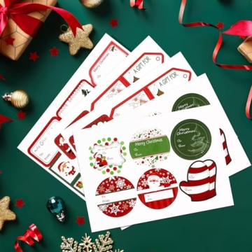 144 Xmas Self Adhesive Tags for Easy Gift Wrapping