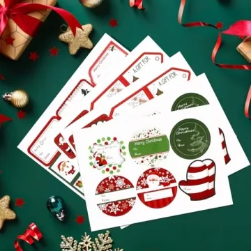144 Xmas Self Adhesive Tags for Easy Gift Wrapping