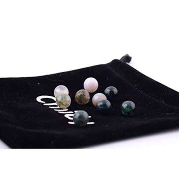 Natural Stone Beads 100pcs 8mm India Agate Round Genuine Real Stone Beading Loose Gemstone Hole Size 1mm DIY Charm Smooth Beads for Bracelet Necklace Earrings Jewelry Making (India Agate)