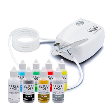 Watson & Webb Essentials Selection - 18pcs Cake Airbrush Decorating Kit - Inc Professional 3 Speed M...