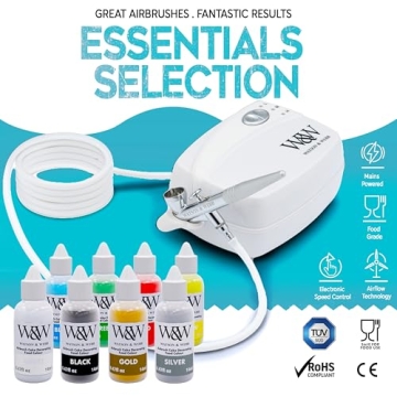 Watson & Webb Airbrush Kit for Cake Decorating - 18pcs