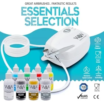 Watson & Webb Airbrush Kit for Cake Decorating - 18pcs