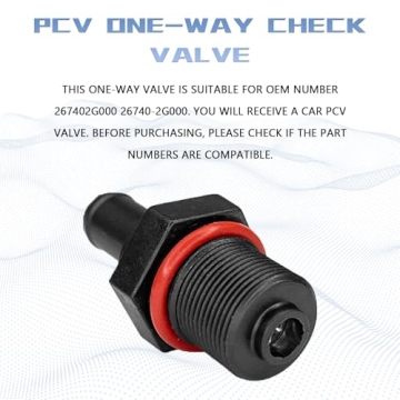 QBOONPT PCV Valve for Car, Automobile PCV One-way Check Valve Replacement 267402G000 26740-2G000, Positive Crankcase Ventilation Control Valve Compatible with Hyundai Elantra Sonata JAC Chery Nissan