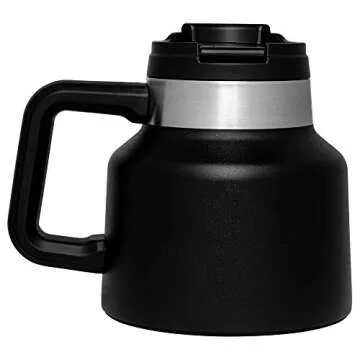 Stanley The Tough-To-Tip Admiral's Mug Hammertone 20OZ - Non-Spill Coffee Mug, Durable Design for Busy Mornings and Office Hours - Matte Black