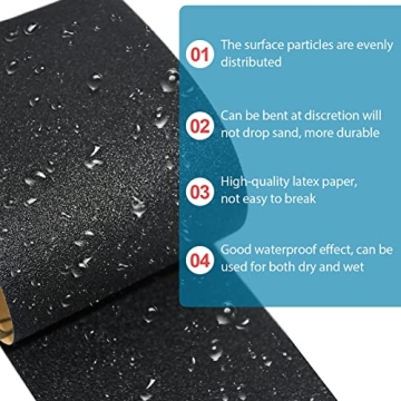 Assorted Grit Sandpaper for Wood Furniture Finishing (9 Inch x 3.6 Inch)