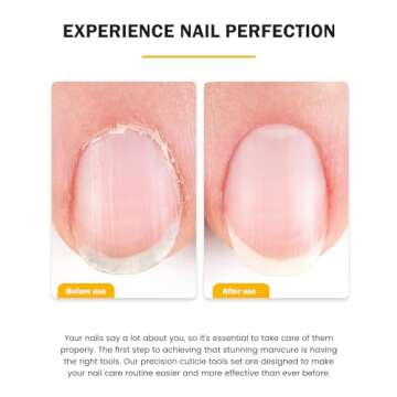 BEZOX Cuticle Trimmer with Pusher - Salon Quality Cuticle Clipper with Cuticle Pushers, Super Sharp ...