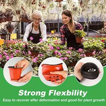 TDHDIKE 100 pcs 4" Plastic Nursery Pots for Seedlings