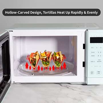 Colorful Taco Holders Set - 6 Stackable & Dishwasher Safe