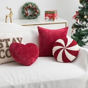 Charming Eoieov Christmas Candy Throw Pillow for Decor