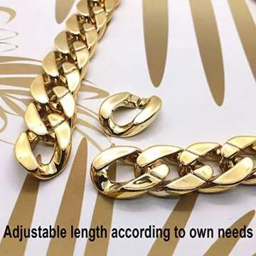 Markeny Men's Chunky Fake Gold Necklace for Hip Hop Style