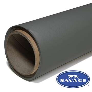 Savage Seamless Paper Photography Backdrop in Thunder Gray - Perfect for Portraits & Videos