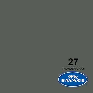 Savage Seamless Photography Backdrop - Thunder Gray, 86x18 Feet