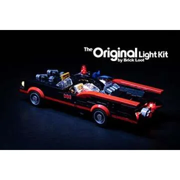 Brick Loot Deluxe LED Lighting Kit for Lego Batman Classic TV Series Batmobile Set 76188 - Lego Set NOT Included, Compatible with Lego Vehicle Model Kits & Building Toy Sets, For Adults & Kids Age 12+