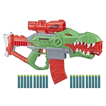 NERF DinoSquad Rex-Rampage Motorized Dart Blaster - T-Rex Design