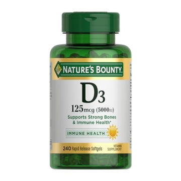Nature's Bounty Vitamin D3 5000IU Softgels - Immune & Bone Support
