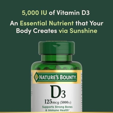 Nature's Bounty Vitamin D3 5000IU Immune Bone Support Softgels