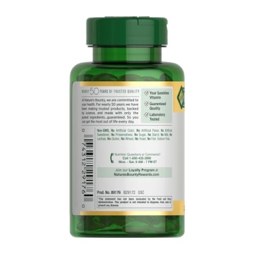 Nature's Bounty Vitamin D3 5000IU Immune Bone Support Softgels