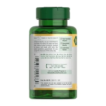 Nature's Bounty Vitamin D3 5000IU Immune Bone Support Softgels