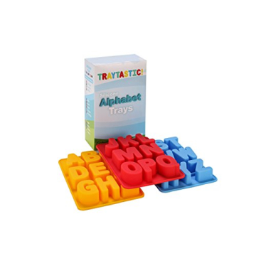 Traytastic! Silicone Letter Mold A-Z Alphabet - Large 1.5" Cavity - Wax Crayons, Resin, Candy, Chocolate, Crafting, Baking, Molding, Melting - Oven & Dishwasher Safe, BPA Free