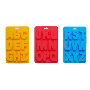 Traytastic! Silicone Letter Mold A-Z Alphabet - Large 1.5" Cavity - Wax Crayons, Resin, Candy, Chocolate, Crafting, Baking, Molding, Melting - Oven & Dishwasher Safe, BPA Free