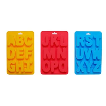 Traytastic! Silicone Letter Mold A-Z Alphabet - Large 1.5" Cavity - Wax Crayons, Resin, Candy, Chocolate, Crafting, Baking, Molding, Melting - Oven & Dishwasher Safe, BPA Free