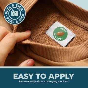 Bunny Badges Personalized Daycare Name Labels (130 Labels) - Custom Waterproof Name Stickers for Clothing Tags, Water Bottles, Lunch Boxes and School Supplies (Dinosaurs)