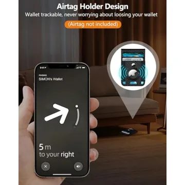 Strong Magnetic Wallet for iPhone with AirTag Holder