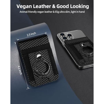 Strong Magnetic Wallet for iPhone with AirTag Holder