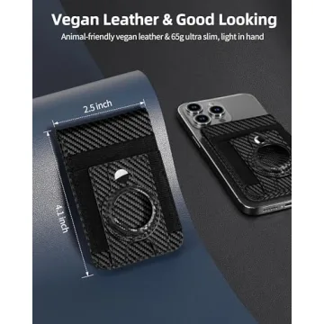 Strong Magnetic Wallet for iPhone with AirTag Holder