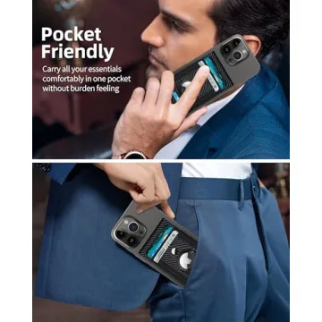 Strong Magnetic Wallet for iPhone with AirTag Holder