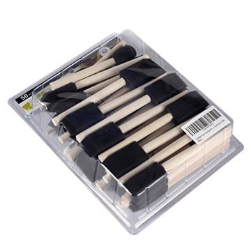 Conda 50 Pack Assorted Foam Brush Set for Every Painter