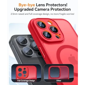 iPhone 16 Pro Max Magnetic Case - Shockproof Red