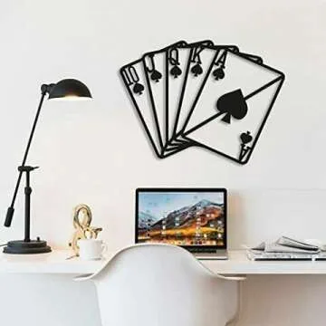 Metal Playing Cards Wall Art - Unique Decor