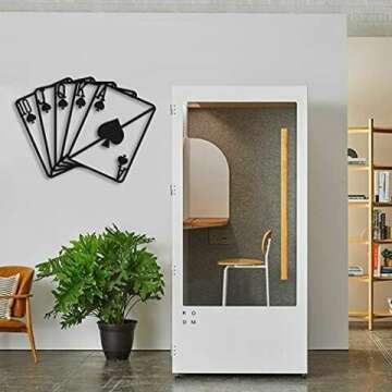 Metal Playing Cards Wall Art - Unique Decor