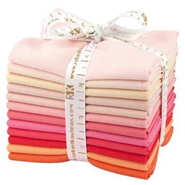 Robert Kaufman Fat Quarter Bundle Kona Cotton Blushing Bouquet 12 Piece