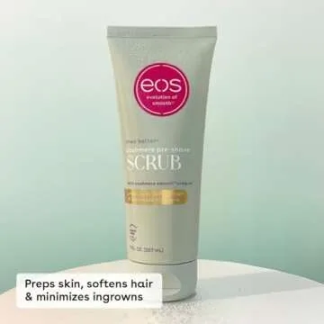 eos Cashmere Skin Collection Pre-Shave Scrub- Vanilla Cashmere Scented, Body Scrub, 7 fl oz