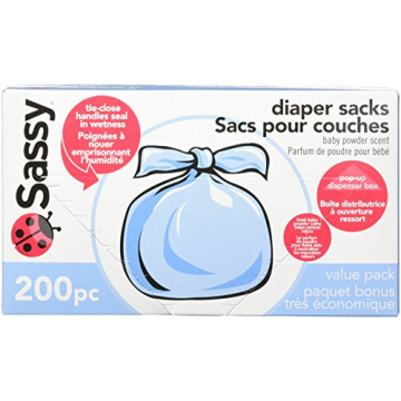 Sassy Baby Disposable Diaper Sacks - 200 Count for Easy Disposal