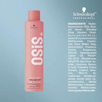 OSiS+ Volume Up Booster Spray, 8.9 oz – Lightweight Flexible Style Control – Textured Volume with Natural Movement and Feel – Volumizing Hair Spray