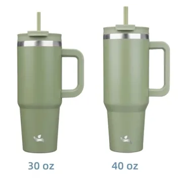 30 oz Konokyo Tumbler with Handle & 2 Straws