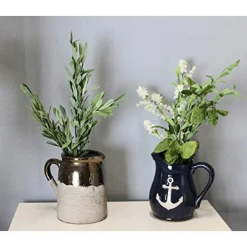 Decorative Anchor Pitcher Vase for Coastal Elegance