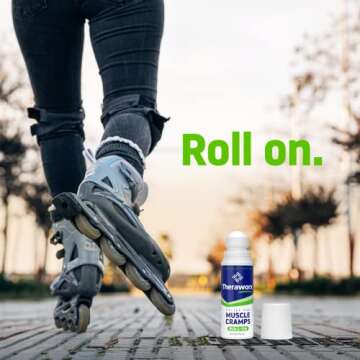 Theraworx Relief for Muscle Cramps Roll-On Fast-Acting Muscle Spasm, Leg Soreness with Magnesium Sulfate - 2.5 oz - 1 Count