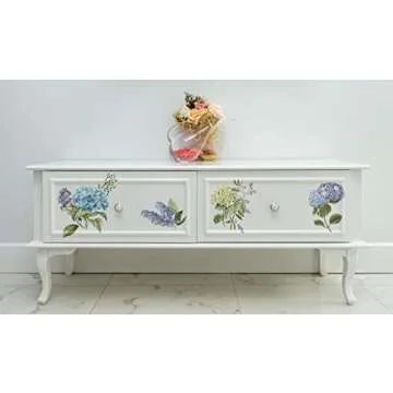 Redesign With Prima Small Transfers Mystic Hydrangea 3 Sheets,6"x12" 655350653408 Home Decor Furniture Transfer Furniture Tattoo Wall Stickers 3D Home Wall Decal