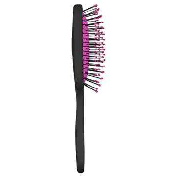 The Knot Dr. for Conair Mini Hair Brush, Wet and Dry Detangler, Removes Knots and Tangles, For All Hair Types, Pink