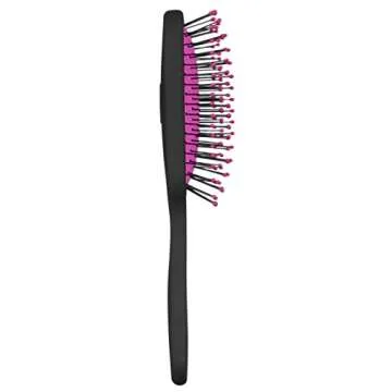 The Knot Dr. for Conair Mini Hair Brush, Wet and Dry Detangler, Removes Knots and Tangles, For All Hair Types, Pink