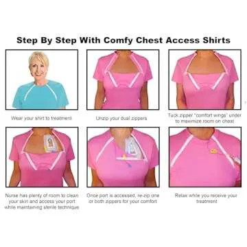 Stylish ComfyChemo® Women's Chemotherapy Zipper Shirt