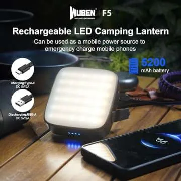WUBEN F5 Camping Lantern 500LM Portable Rechargeable Light