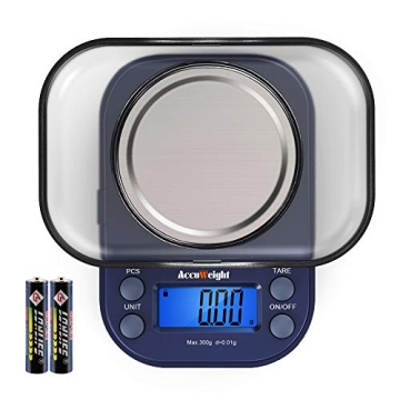 AccuWeight Digital Gram Scale with 300g/0.01g Small Pocket Coffee Scale with High Accuracy, Jewelry ...